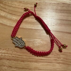 Juicy Couture pink hamsa friendship bracelet